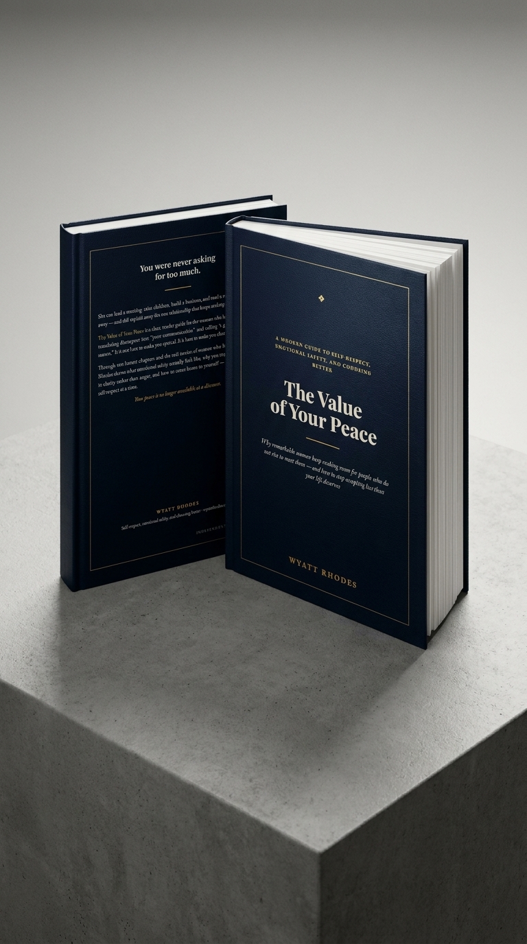 The Value of Your Peace — Paperback Edition, front and back cover on display